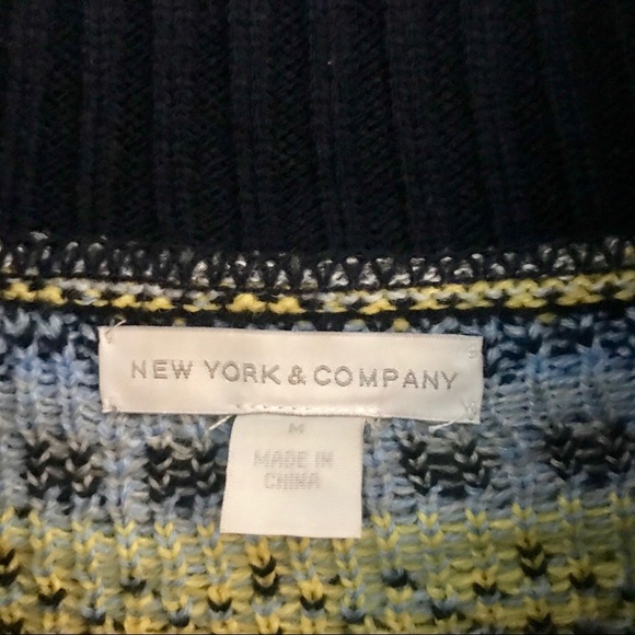 NEW YORK & CO Nordic Fair Isle Mock Knit Sweater - Picture 4 of 8